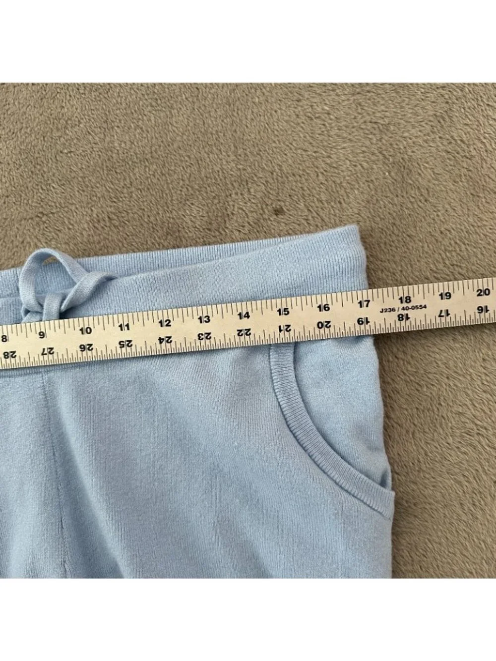 Chico's MEDIUM Blue Sweater Sweatpants Set Cashmere Blend